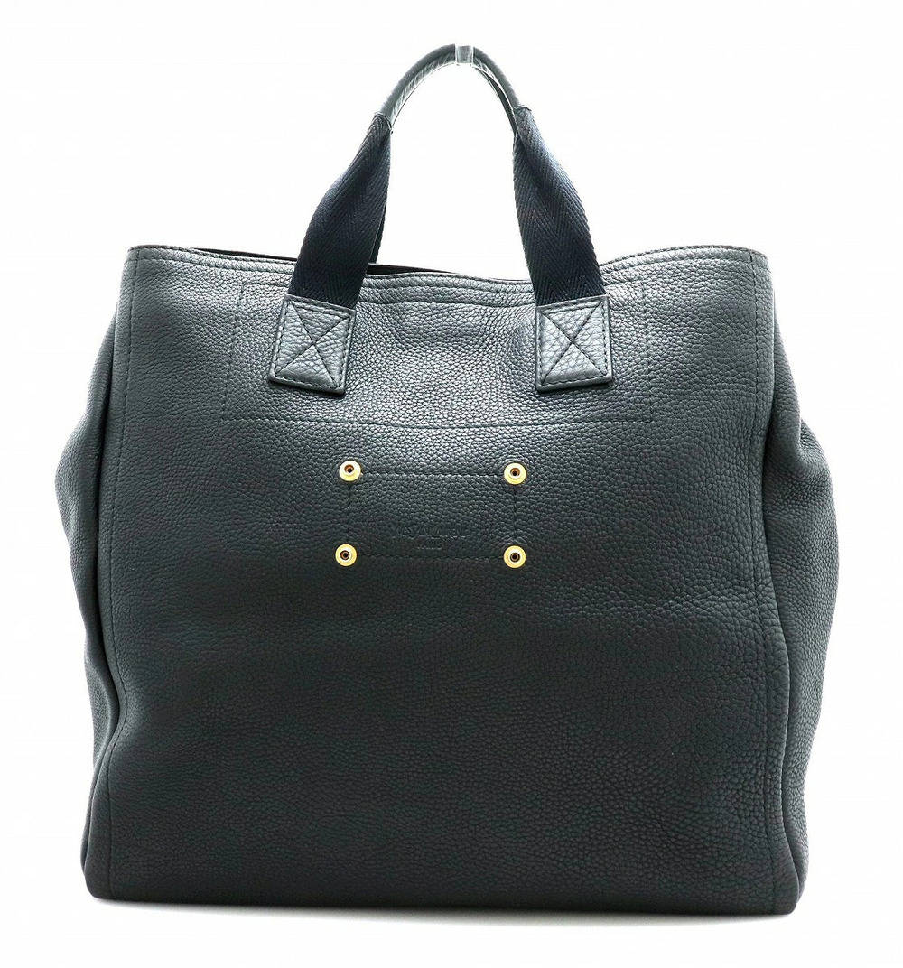 Saint Laurent Yves Yves YSL Tote Bag Handbag Leather Black